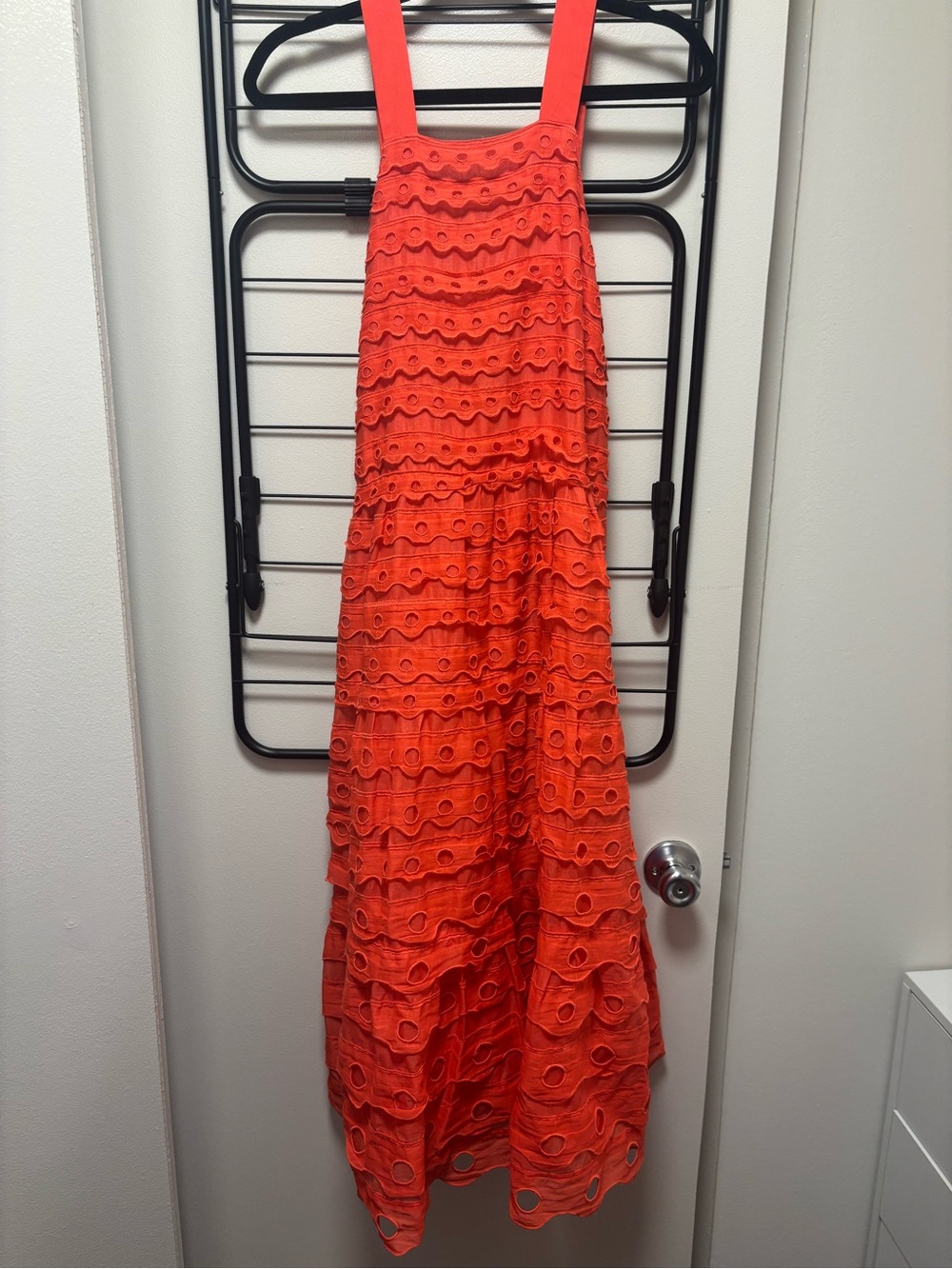 Anthropologie Maeve Eyelet Tiered Midi Dress - Picture 3 of 5